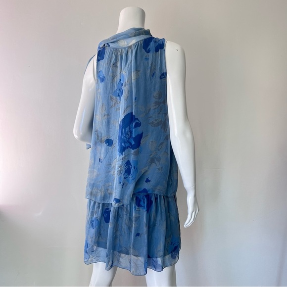 Italian Made Silk Ruffle - Tiered Summer Dress Size S-M - Picture 2 of 8